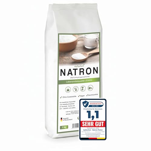Natron Pulver 1kg - Baking Soda 100% Hochreine LEBENSMITTELQUALITÄT, Vielseitig verwendbar für Hausâ€¦ – Miniatur