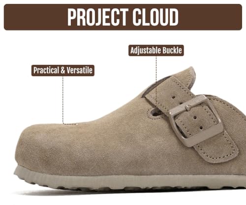 Image of 100% Genuine Leather Slip-on Footbed Clogs for Women - Fall Shoes for Women