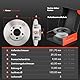 Frankberg 4x Bremsscheiben + 8x Bremsbeläge Mit bremsenschmiermittel Vorderachse Hinterachse Kompatibel mit Golf IV 1J1 1997-2005 A3 8L1 1996-2003 Polo 9A 9N 2001-2009 Replace# 1J0615301D