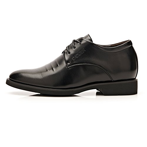 Battle Men Men's Elevator Shoes 2" Taller Lace up Faux Leather Formal Oxford Dress Footwear Removable Invisible Height Increasing Insole Formal Men2