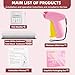 Stitch Gun for Clothes - Includes 6 Fine Needles, 1000 White & 1000 Black Fasteners, Handheld Stitch Gun - Quick Clothing Fixer, Tag Gun for Clothes (Pink Yellow)