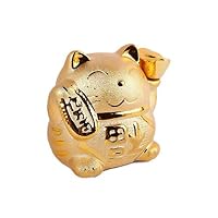 Maneki Neko Chat Porte-Bonheur Japonais - Statuette Porcelaine Rose Décorative