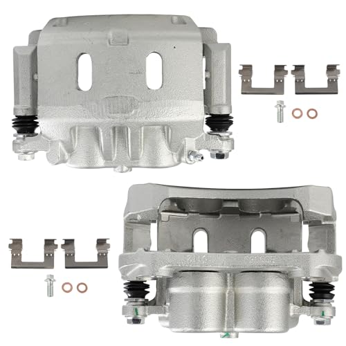 Image of ECCPP 19B3339 19B3338 Front Left & Right Disc Brake Caliper Assembly | w /Bracket Fit For Infiniti For QX56, For QX80, For Nissan For Armada, For TITAN