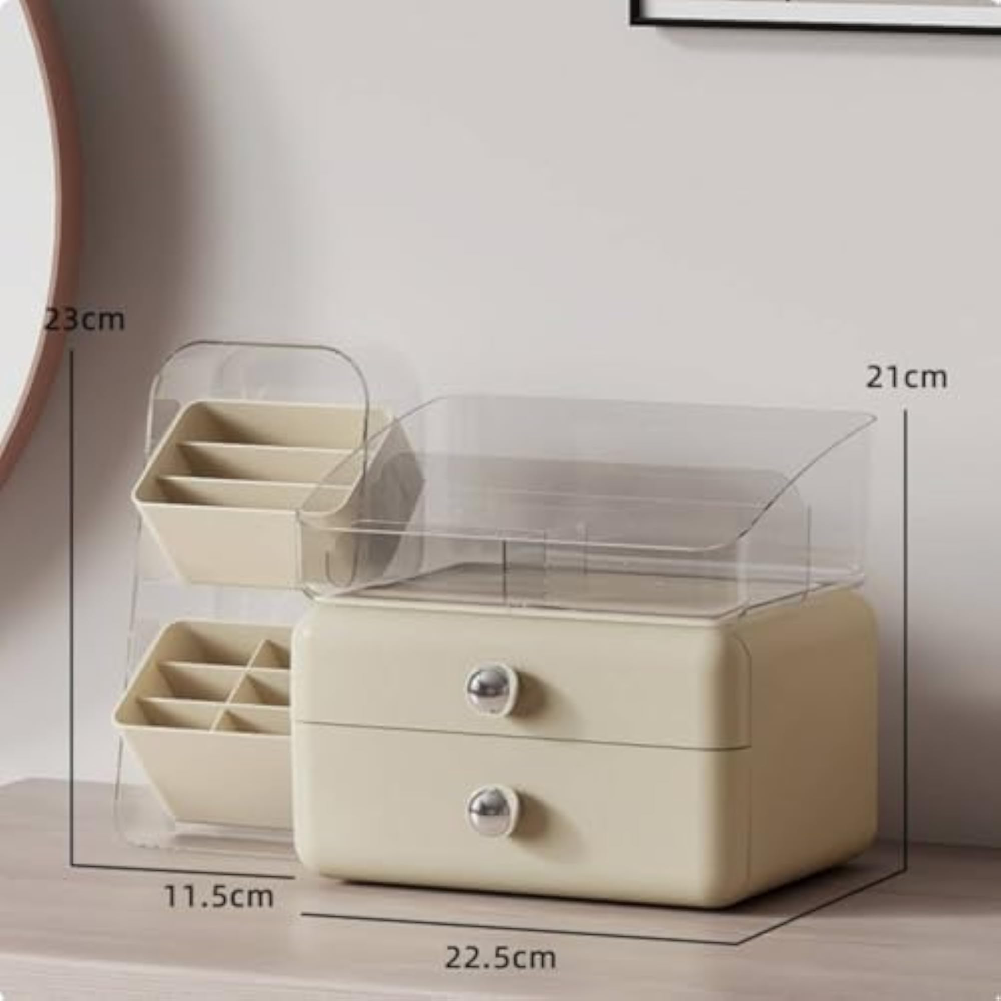 Desktop Cosmetic Organizer with Drawers