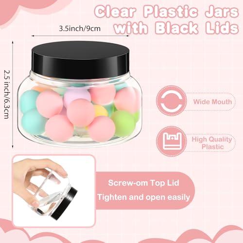 Bokon 96 Pieces 8 oz Plastic Jars with Lids Travel Clear Plastic Cosmetic Containers Refillable Round Lotion Container for Lotion Cream Ointments Makeup Eye Shadow Body Butter2