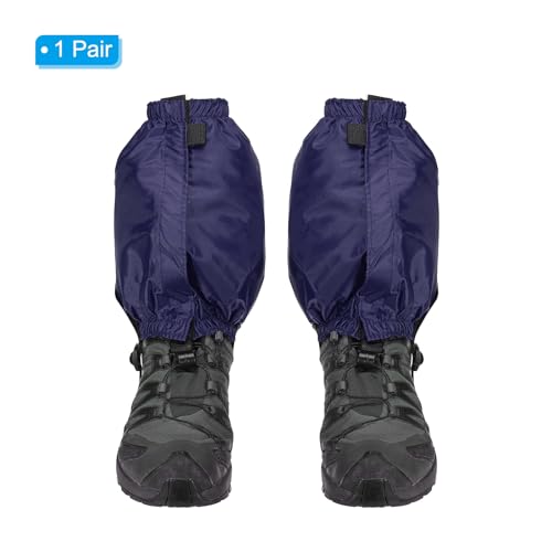 PATIKIL Leg Gaiters, Waterproof Shoe Covers Hiking Gaiters Adjustable Snow Boot Gaiter for Hiking Walking, Climbing, Navy Blue - Image 3