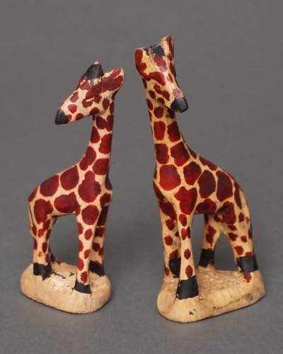 Amazon.co.jp: アフリカ ケニア 木彫り キリン Sサイズ アフリカ雑貨