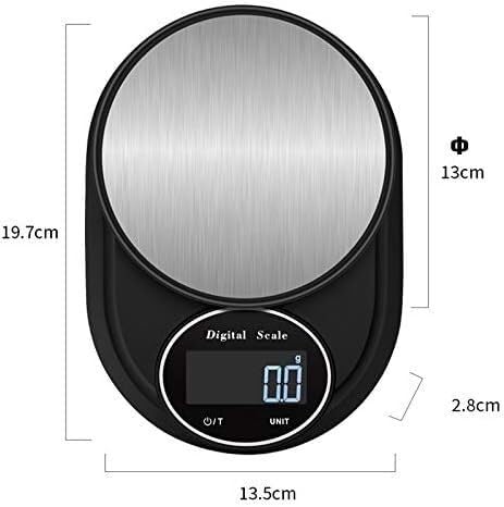 Wrapped Edge Large Stainless Steel 5kg 0.1g Desk Scale Food Diet Electronic Accurate Kitchen Baking