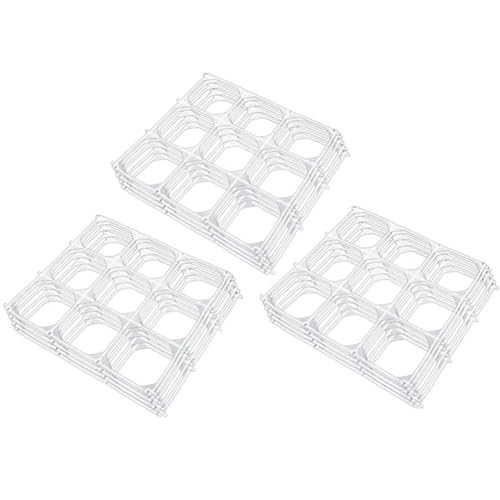 Awwertse 15 Piezas de Rejilla de Pared para Globos, Accesorios de Moldeo de Globos de Látex, Valla de Plástico de 9 Agujeros para Globos para Decoración de Cumpleaños y Bodas