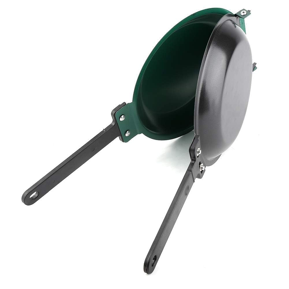 Agatige Padella doppia per frittata, Padella doppio grill rotonda effetto fornetto, Rivestimento in ceramica antiaderente a doppia faccia Padella antiaderente Pancake Maker