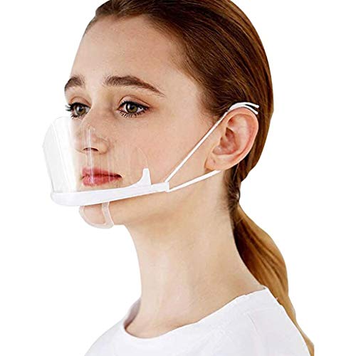 i-uend 10 PCS Chef Kitchen Work Wear Transparente Kunststoffabdeckung, Herren Damen Service Anti-Fog Catering Transparente Abdeckung