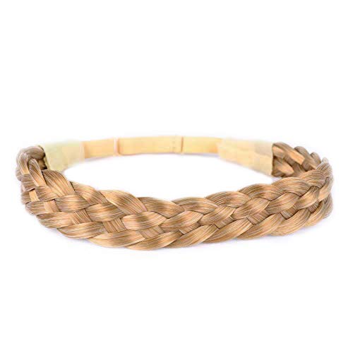 Vigour Synthetic Hair Headband Plaited Hair Head Hoop Elastic Stretch Hairpiece Braided Hair