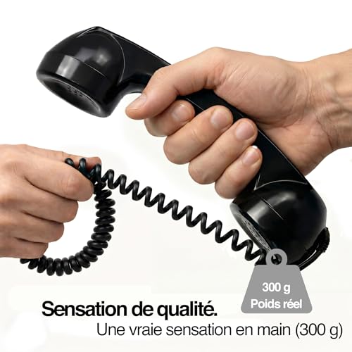 Opis Technology 60s Micro Combiné Rétro USB-C et Jack, Noir – vue 5