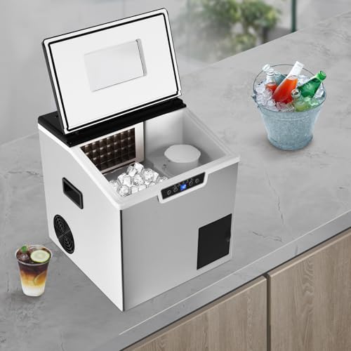 Fabricadora de hielo 2 en 1 Okasiki 32 cubos rápido miniatura 2