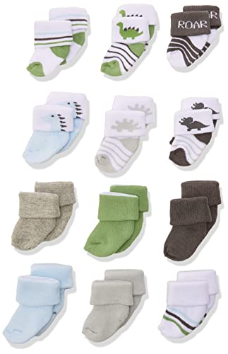 Image of Hudson Baby Unisex Baby Cotton Rich Newborn and Terry Socks