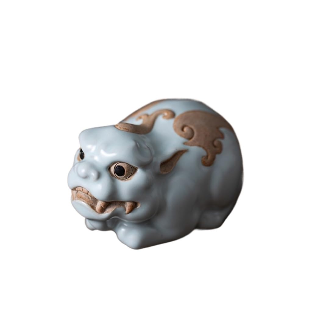 Mascota De Té La Parte Inferior de cerámica for Mascotas té Pixiu Puede Girar la decoración meditación for Muebles for el hogar Juego De Té Gongfu(B)