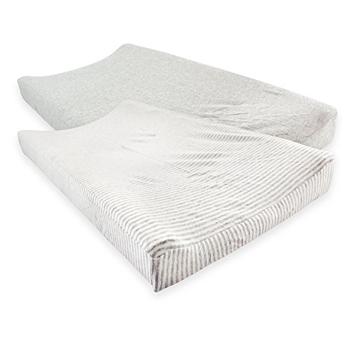 Image of Touched by Nature Unisex Baby Organic Cotton Changing Pad Cover, Heather Gray, One Size