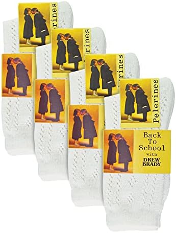 Cethrio Girls Winter Socks, Princesses Knitted Stretch Thermal Knee-High Socks White Size 3-15t, Girl's