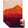 Camping Blanket,Lightweight Puffy Printed Camping Blanket Packable Outdoor Blanket for Camping,Traveling, Stadium, Hiking, Picnics