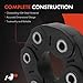 A-Premium Drive Shaft Coupler Flex Joint Propshaft Coupling Compatible with BMW E90 320d 2004-2011, E88 E81 F10 F11 X5 X6 Z4, with accessory, Replace# 26117610061
