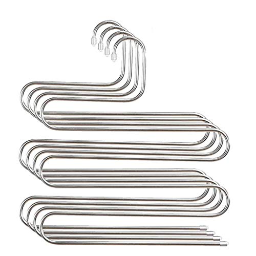 Grucce appendiabiti a S, in metallo, 4 pezzi, 5