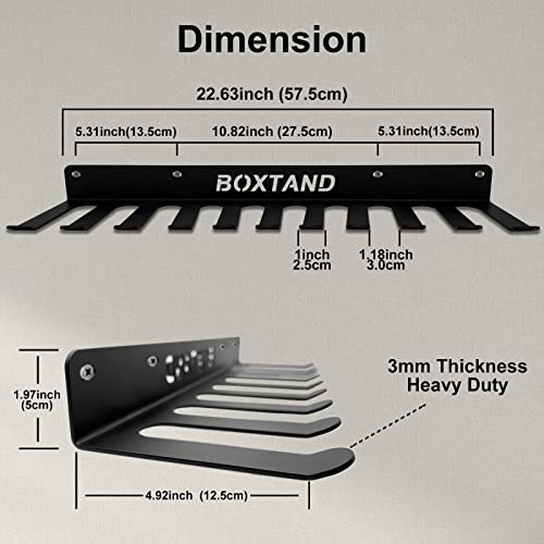 Boxtand Gym Equipment Storage Rack With 11 Hook, Hold 132Lb Resistance Bands Storage Hanger Barbell Rack Heavy Duty Gym Rack For Fitness Straps Exercise Bands Lifting Belts And Jump Ropes #TOP3