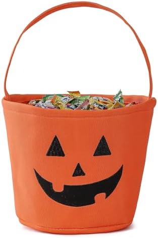 Halloween Bucket Halloween Basket for Kids, Trick or Treat Bags w...
