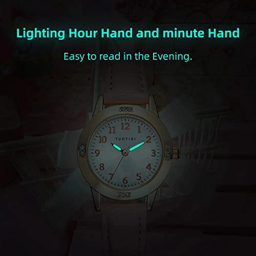 Tuotisi T-GIRLW-FEN Girls Watch Teen Student Watches For Women Watch For 11-15 Year Old Girl Simple Japanese Movement Casual Leather Band Watches thumb #2