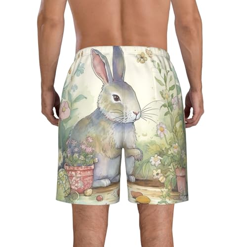 Men's Swim Trunks Quick Dry Bathing Suits Garden Bunny Beach Board Shorts Swimwear with Pockets3