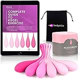 Deluxe Kegel Weighted Exercise Balls - Pelvic Floor Tightening & Strengthen Bladder Control - Prevent Prolapse - Set of 6 for Beginners to Advanced with Free E-Book