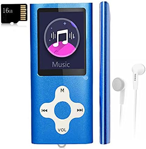 Mp3 Player,Music Player with a 16 GB Memory Card Portable Digital Music Player/Video/Voice Record/FM Radio/E-Book Reader/Photo Viewer/1.8 LCD