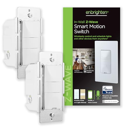 Enbrighten Z-Wave Smart Motion Sensor Light Indoor, On/Off, Vacancy/Occupancy Sensor,