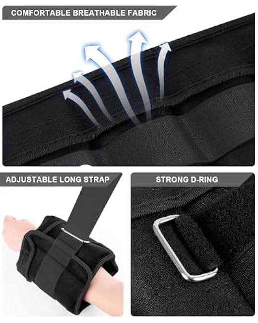 Fragraim Adjustable Ankle Weights 1-3/4/5/6/8/10/12/15/20 LBS Pair with Removable Weight for Jogging, Gymnastics, Aerobics, Physical Therapy