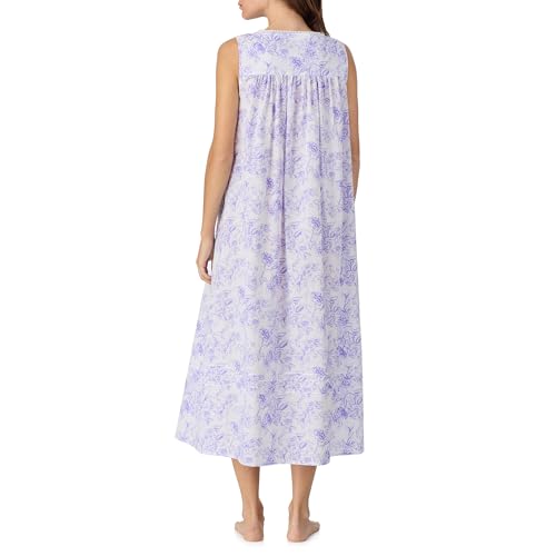 Image of Eileen West Sleepwear & Loungewear for Women - Poetic Woven Lawn Collection - 100% Cotton Lightweight Sleeveless Nightgown