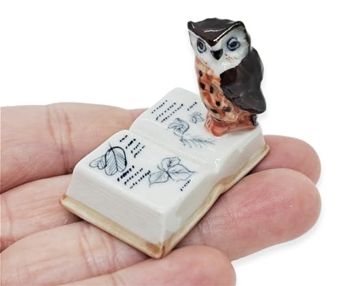 WitnyStore Mini Owl on Open Book (Ceramic)