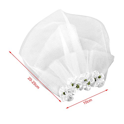 Pssopp Schleier für Hunde Hund Braut Blume Kopfschmuck Hundehaarspangen Hund Haustier Katze Brautkleid Hochzeit Haar Zubehör für kleine Hunde Katzen(L)