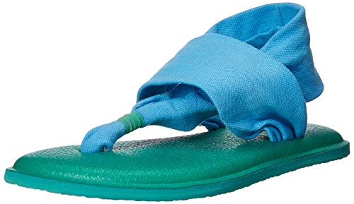 Sanuk Kids Girls' Lil Yoga Sling 2 Sandal, Alaska Blue, 11/12 M US