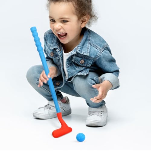 HEMOTON Kinder Golfset Spielzeug Für Draußen Und Drinnen Plastisches Golfset Für Kleinkinder 2-5 Jahre Tragbarer Golfkoffer Für Minigolf Und Sportspiele Im Freien