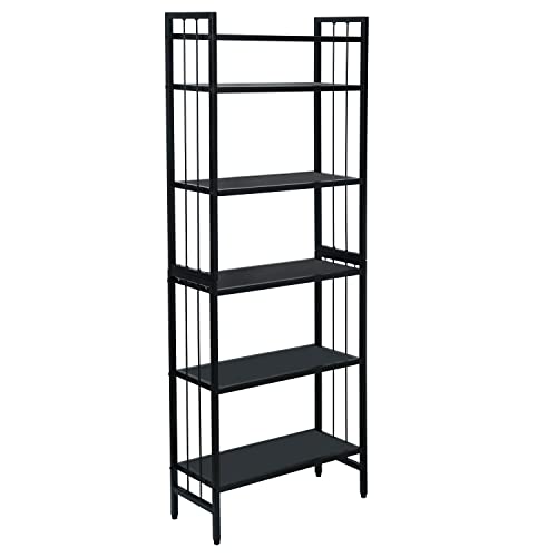 Image of Livzing 6 Tier Metal Height Adjustable Bookshelf Metal Rack Wooden Almirah 5.4 Feet for Home Library Book Shelf Open Display Books Rack 6 Layer Book Shelf Bookcases DIY