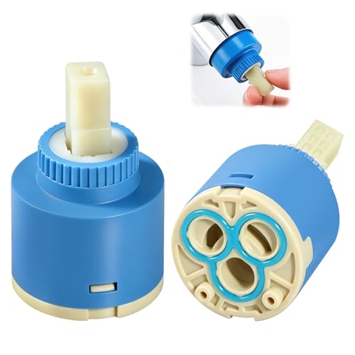 Cartucho Grifo Monomando 35mm (2 Piezas) - Cartucho Cerámico de Repuesto para Blanco 121894 para Grifo de Cocina y Lavabo, Válvula de Reparación Fácil de Instalar, Compatible con Múltiples Modelos
