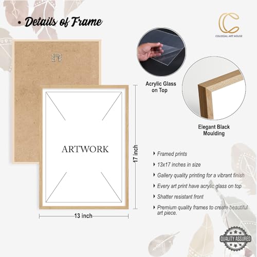 Image of COLOSSAL ART HOUSE Abstract Art Poster Framed Large Wall Painting for Living Room, Bedroom & Office Wall Decoration Frame decor (13x17 Inch Frame with Poster)