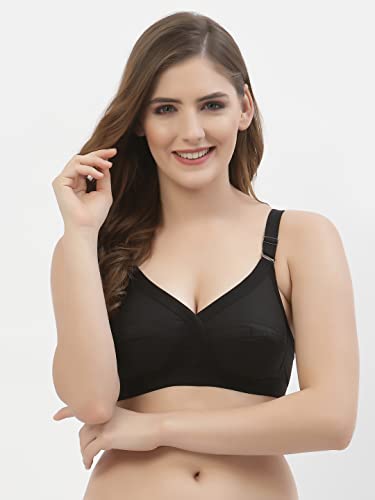 Image of Floret Women's Pure Cotton-Fabric Non Padded & Non-Wired Cut & Sew /Full Coverage Bra