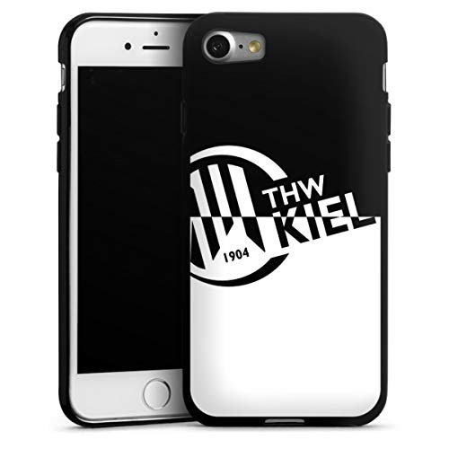 DeinDesign Silikon Hülle kompatibel mit Apple iPhone 7 Case schwarz Handyhülle Handball THW Kiel Fanartikel
