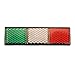 Reflective Italian Flag Car Badge – Show Italian Pride with Green, White and Red Reflector, Measures 1” x 3”