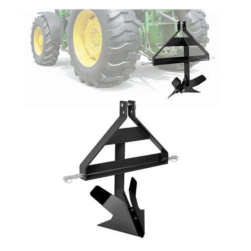 ALMULOO 3 Point Middle Buster Compatible with Category 1 3 Point Quick Hitch Tractors Steel Powder Coated Black Raw Furrowing Plow Lawn Ditch Buster