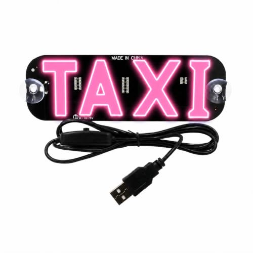 LED Light Sign for Car LED Sign for Car Windshield Vehicle Signboard Decal with Suction Cups USB Switch Cable