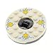 Produktbild Bausteine gebraucht 1 x Lego System Ninjago Spinner gewölbt 6x6 Weiss Neu-Dunkel Grau Gesicht Gelb Blitz Blau Ohne Gleitstein Set 2257 4609305 bb493c01pb02