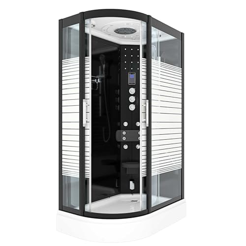 AcquaVapore Dampfdusche Sauna Dusche Duschkabine D30-73M3L-EC 120x80 cm MIT 2K Scheiben Versiegelung