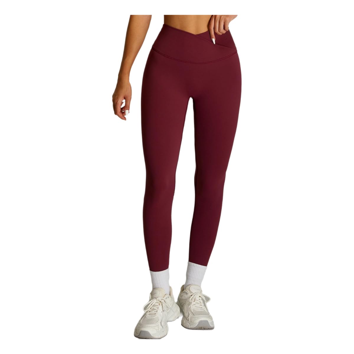 Damskie spodnie do jogi zestaw fitness damskie legginsy High-Rise z paskiem Crossover w talii i podniesieniem pośladków