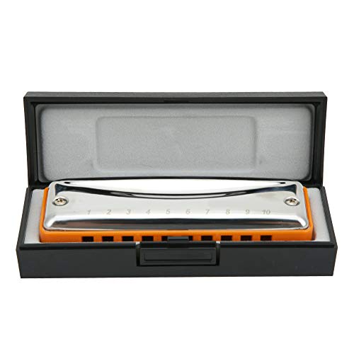 Harmonica à 10 trous en acier inoxydable ABS et résine pour adultes débutants (orange) - Les Beatles, Paul McCartney, John Lennon, RIngo Starr, George Harrison Harmonica à 10 trous en acier inoxydable ABS et résine pour adultes débutants (orange) – Image 3